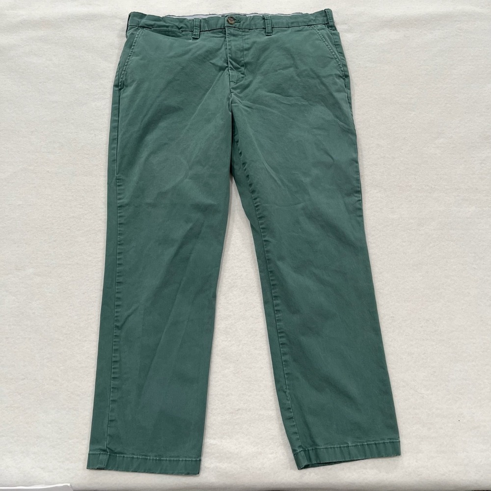 Tommy Hilfiger Slim Fit Stretch Men's Dress Pants 38 Green Solid